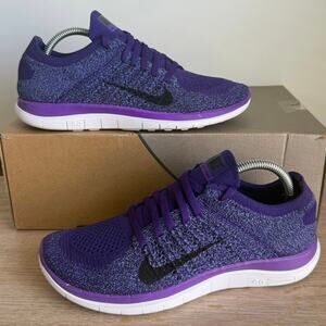Nike Free Flyknit 4.0 Purple/White Women Sneakers- SZ 7.5